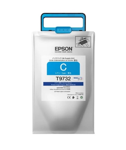 [T973220] TINTA DE RELLENO EPSON T973 CIAN WF-C869R 192ML 22000PAGS